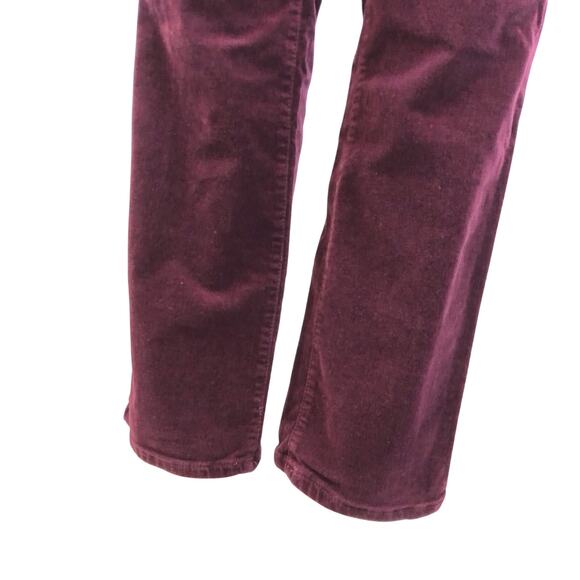 Chaps Traditional Preppy Maroon Burgundy Corduroy Pants Classic Jeans Styling - Picture 6 of 16